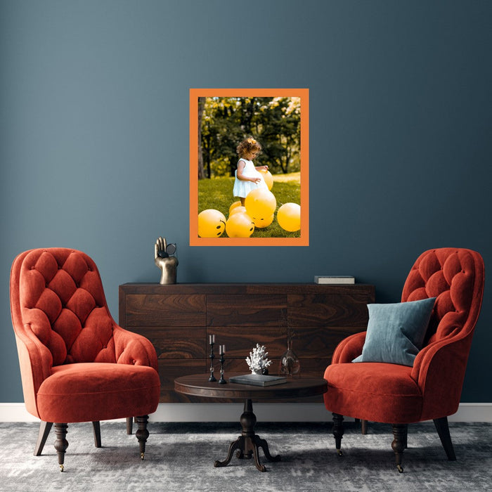 Orange Picture Frame 20x30 Custom Framing - Popular Sizes