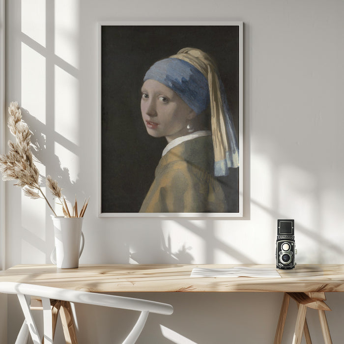 Girl with a Pearl Earring Framed Art Modern Wall Decor