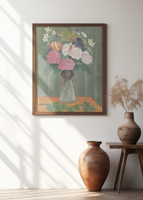 Flowers In a Vase Framed Art Modern Wall Decor