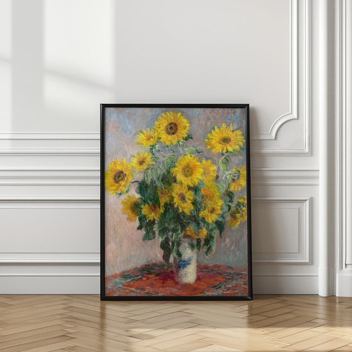 Bouquet Of Sunflowers Framed Art Modern Wall Decor