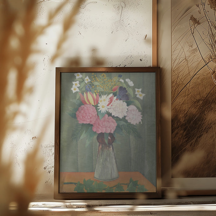 Flowers In a Vase Framed Art Modern Wall Decor