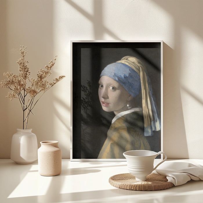 Girl with a Pearl Earring Framed Art Modern Wall Decor