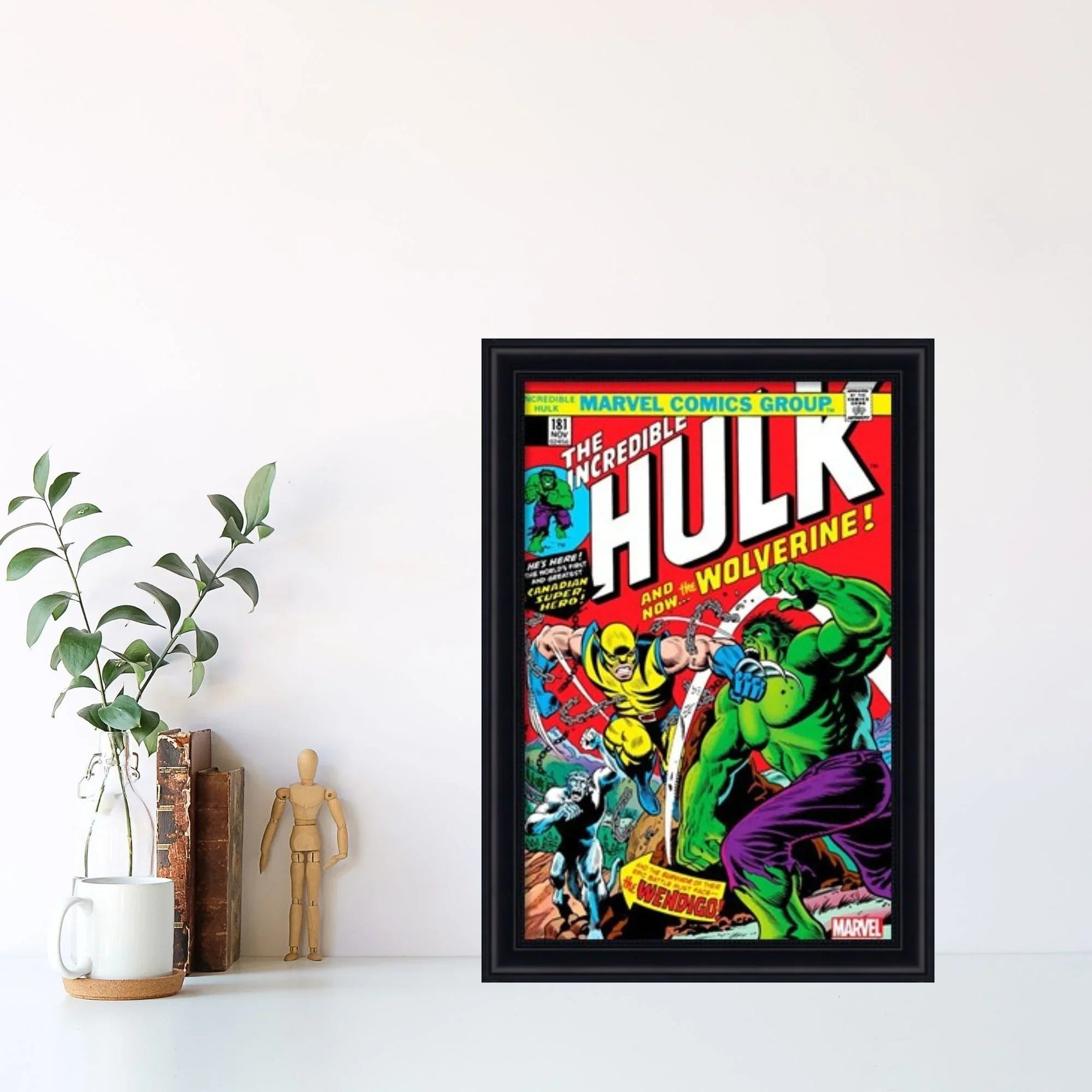 Black wood comic book picture frame for Golden, Silver, Bronze and Modern Age comics