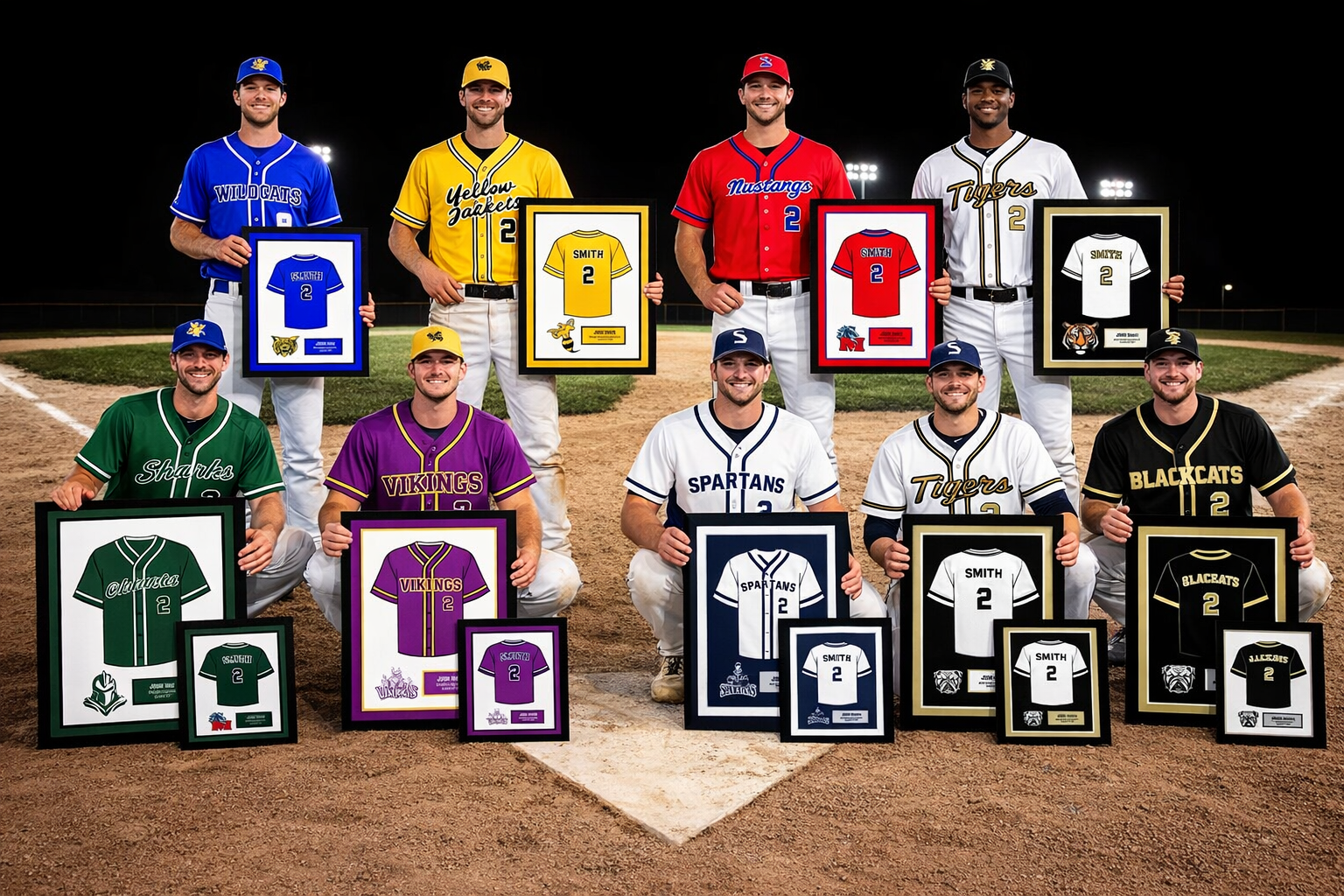 Baseball Senior Night Gift Ideas — Custom Jersey Frames for Every Position