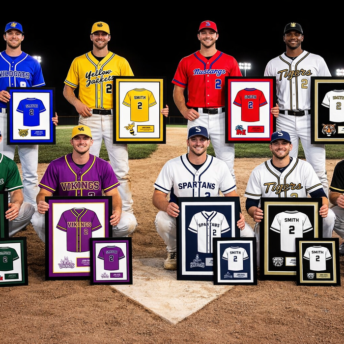 Baseball Senior Night Gift Ideas — Custom Jersey Frames for Every Position