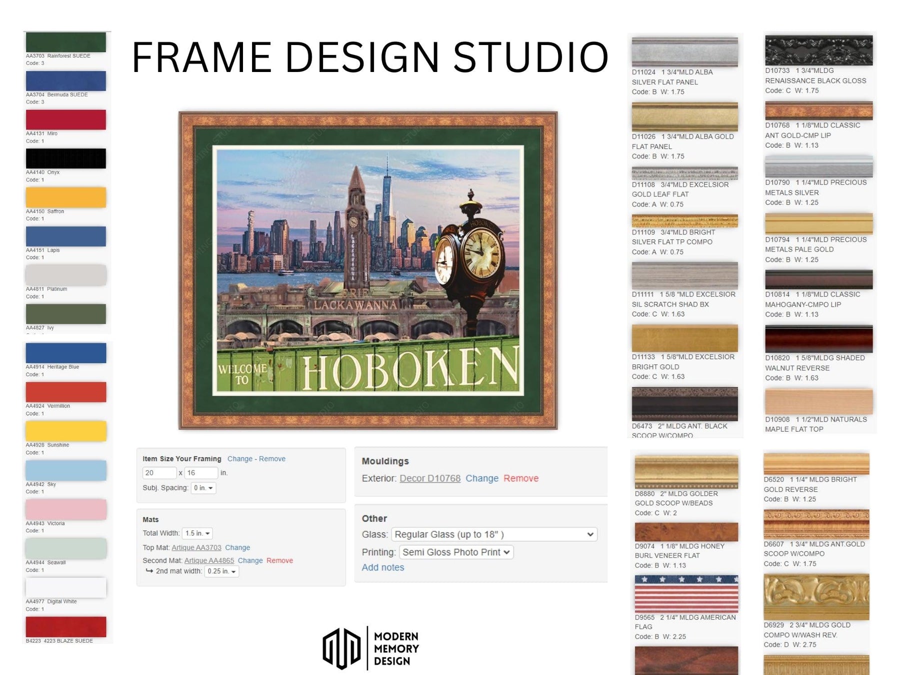 Custom Framing Picture Frame Shop in New Jersey - Modern Memory Design Picture frames - NJ Frame shop Custom framing