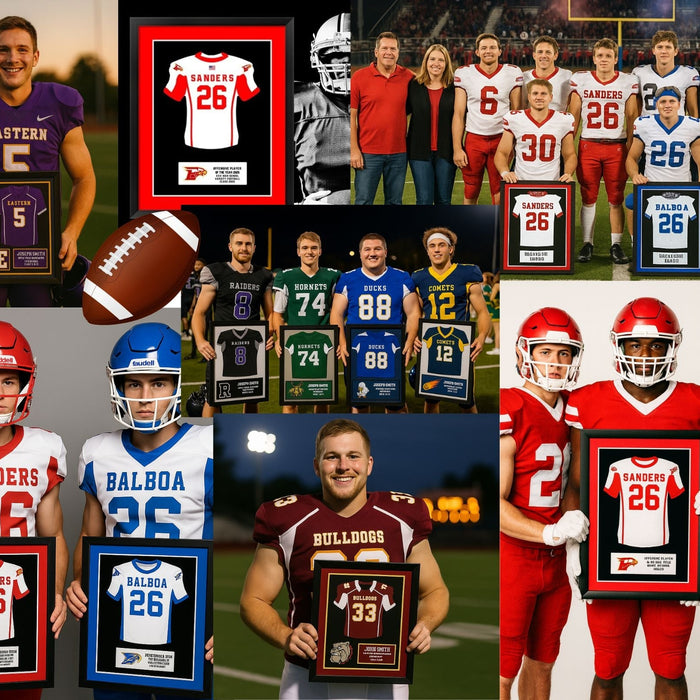 Senior night custom football jersey frame print 