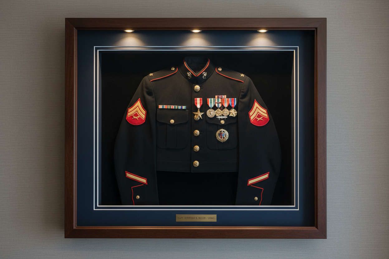 Frame Classification Army How to Frame a Military Uniform in our shadow box frame