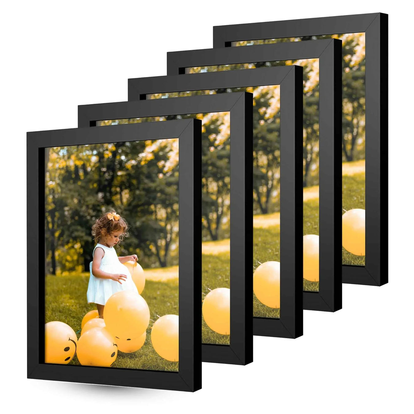 Wholesale bulk black picture frames stacked in sets from Modern Memory Design NJ frame shop