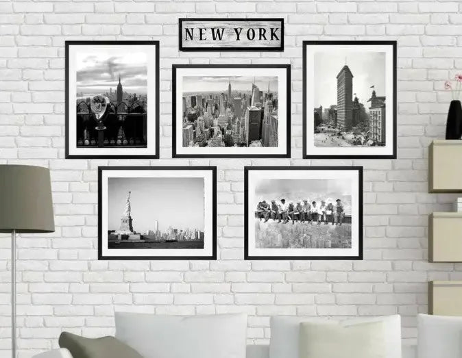 New York City Picture Framed Art Photography Black and White - New Jersey Frame Shop Custom Framing