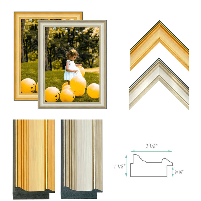 Silver 8x29 Picture Frame Gold  8x29 Frame 8 x 29 Poster Frames 8 x 29