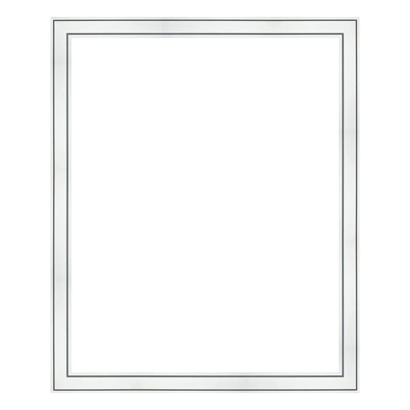 Metallic Silver Picture Frame Industrial Contemporary Modern