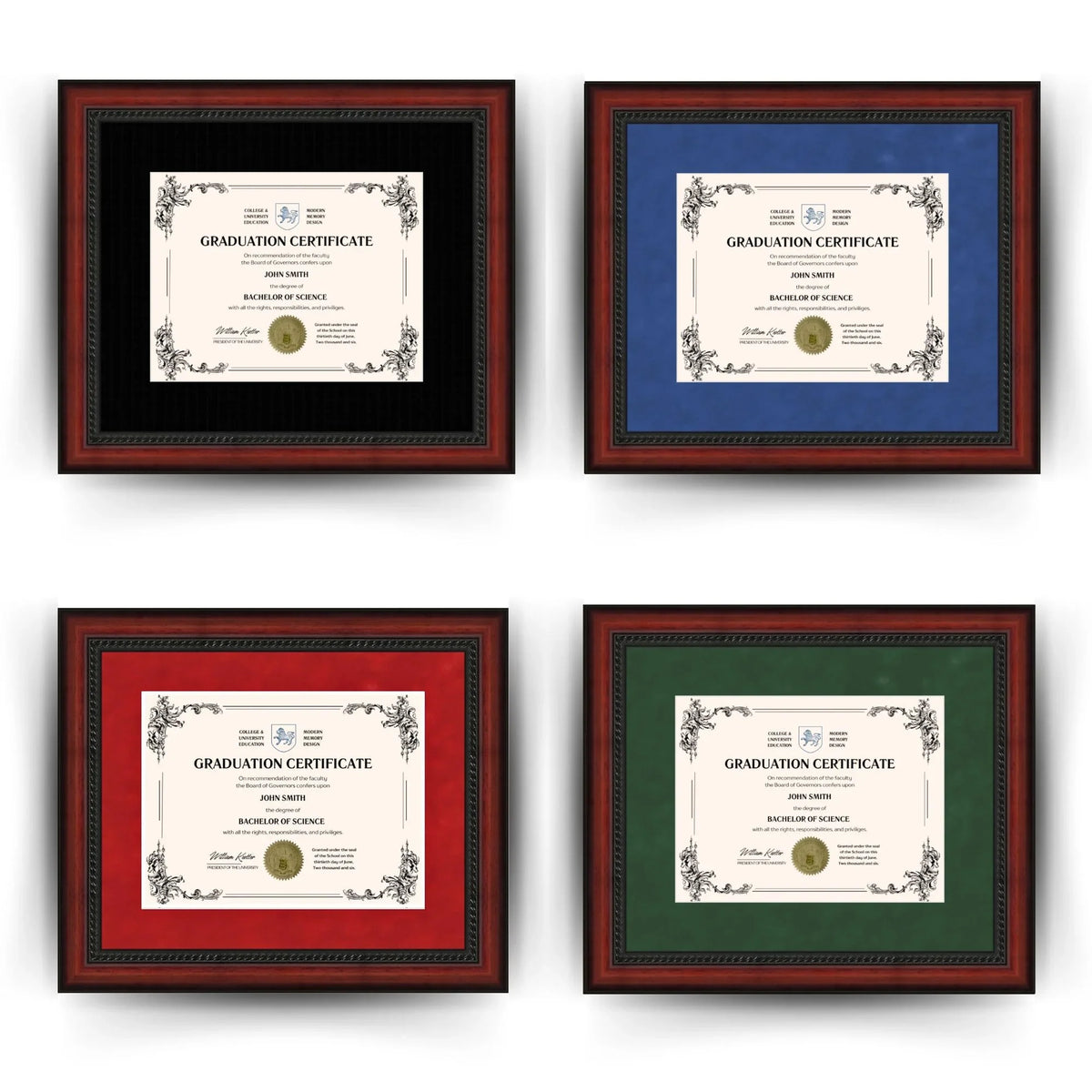Mahogany Diploma Frame 8.5x11 Certificate University High School ...