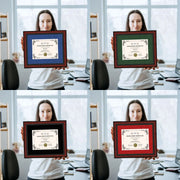 Mahogany Diploma Frame 8.5x11 Certificate University College High School