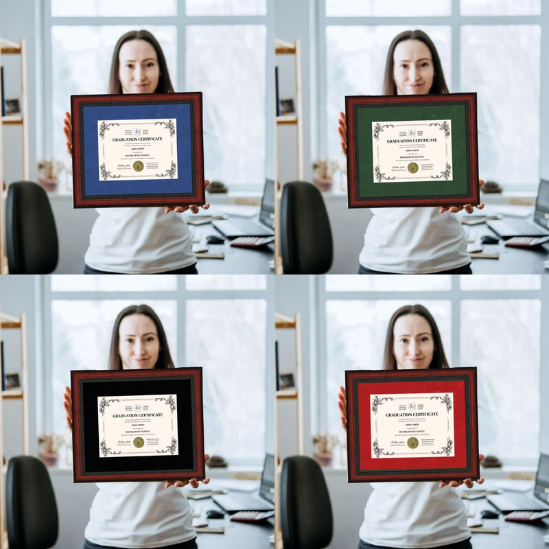 Mahogany Diploma Frame 8.5x11 Certificate University College High School