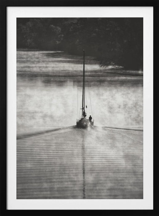 Sailing on the smoky river... Framed Art Modern Wall Decor