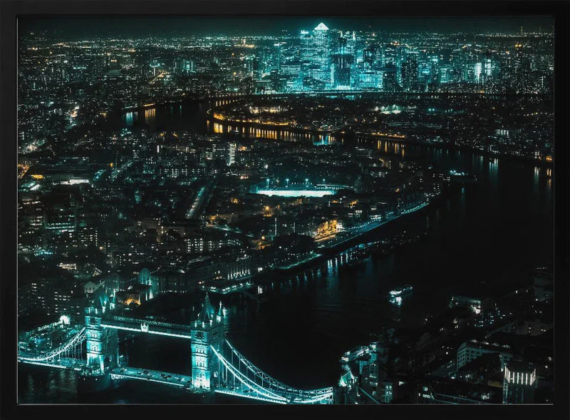Cyberpunk London Framed Art I Framed Art ShutterLore | Home or Office Art