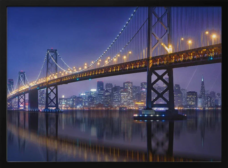 Urban Illusion: The Bay Bridge Framed Art Michael Zheng | Home or Office Art