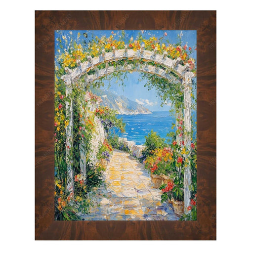 40x60 Frame Brown Coffee Burl Wood Flat Picture Frame