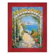 12x36 Frame Modern Red Burl Wood Flat Picture Frame