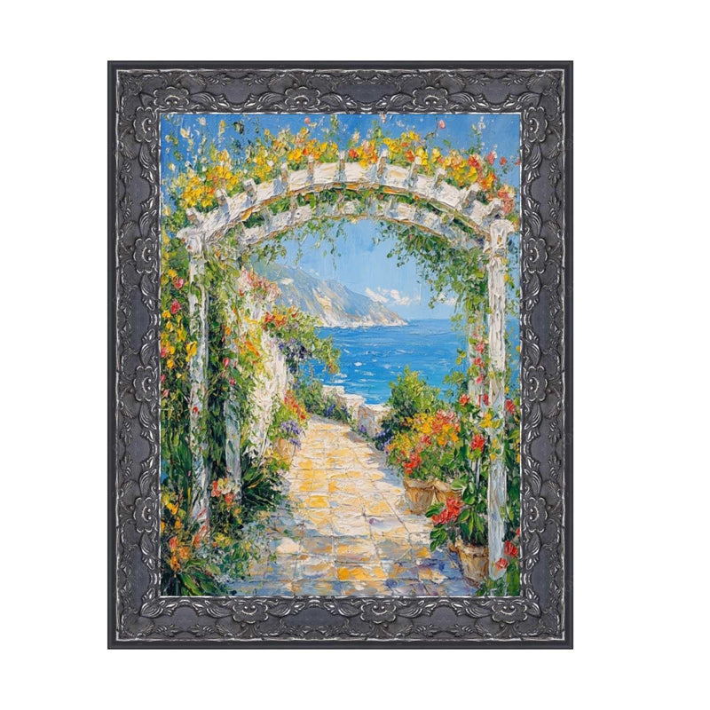 20x40 Frame Renaissance Silver Black Ornate Picture Frame