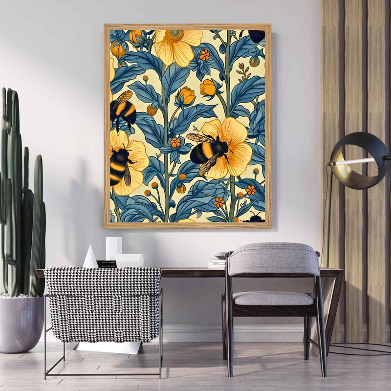 Large Framed Corporate Office Decor Wall Art Canvas 40x60 Inch - William Morris