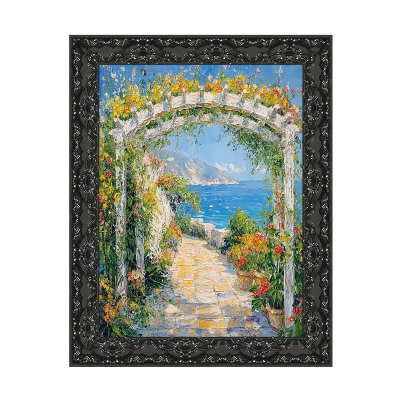 40x40 Frame Piano Black Glossy Ornate Picture Frame