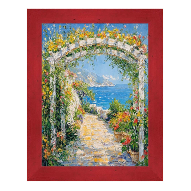 25x25 Frame Modern Red Burl Wood Flat Picture Frame