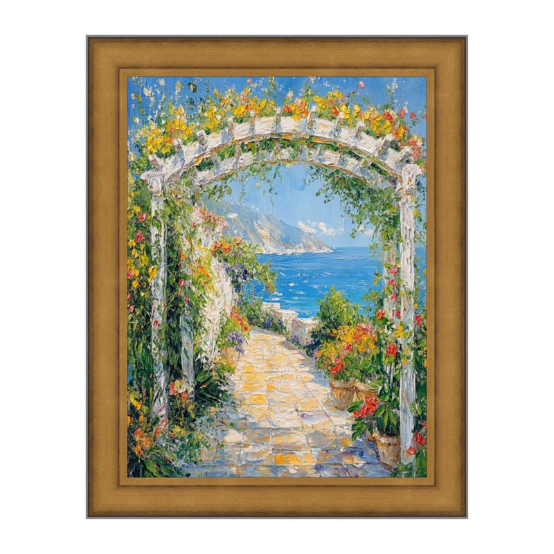 9x9 Frame Industrial Gold Metal Slope Picture Frame