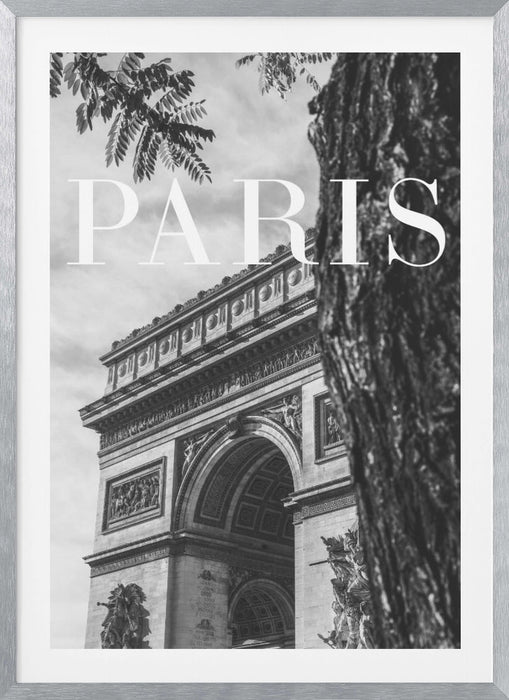 Paris Text 7 Framed Art Modern Wall Decor