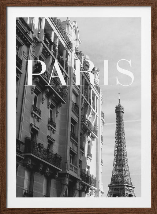 Paris Text 3 Framed Art Modern Wall Decor