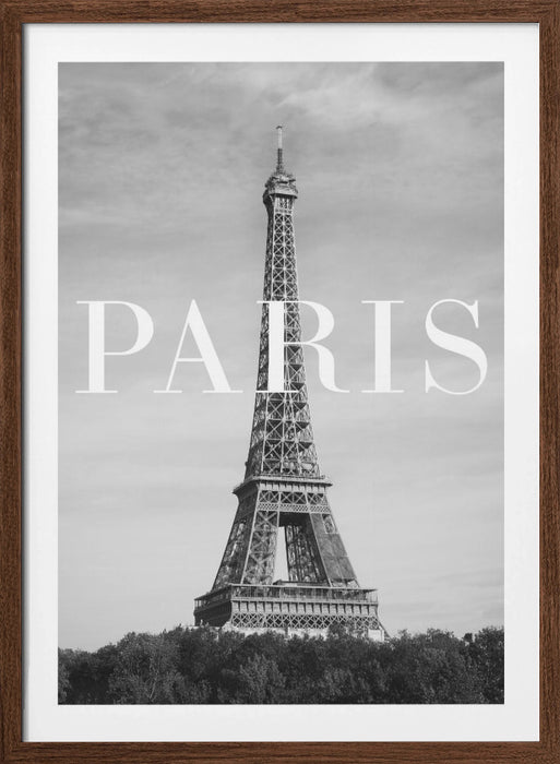 Paris Text 2 Framed Art Modern Wall Decor