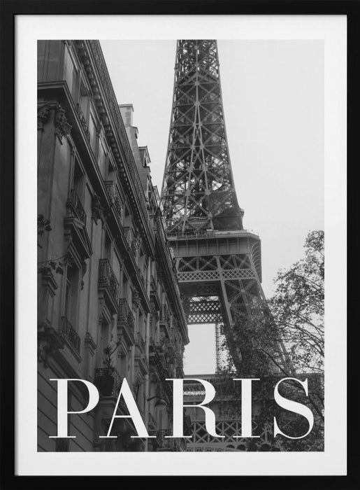 Paris Text 1 Framed Art Modern Wall Decor