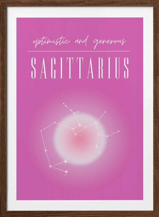 Sagittarius Zodiac Print Art Framed Art Modern Wall Decor