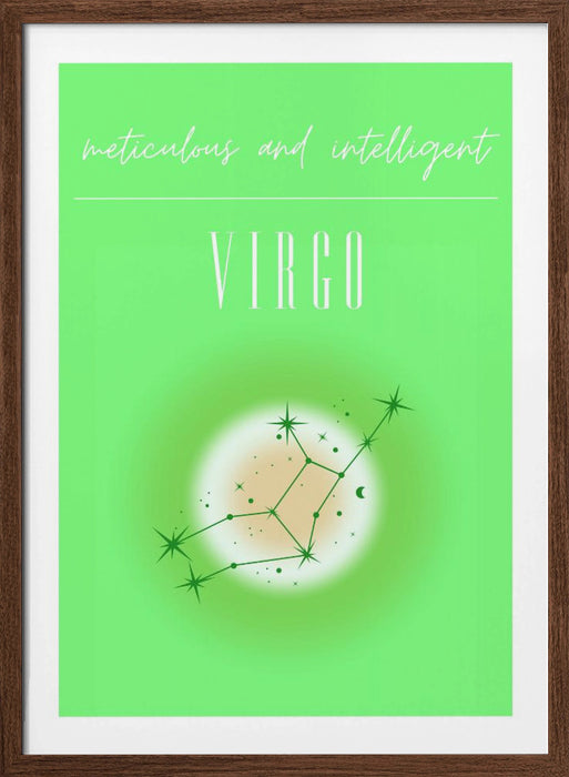 Virgo Zodiac Print Art Framed Art Modern Wall Decor