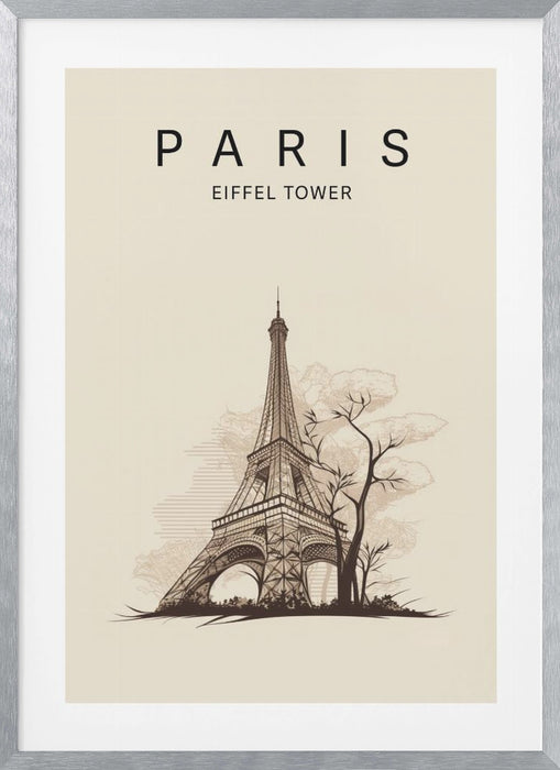 Paris Eiffel Tower Framed Art Modern Wall Decor