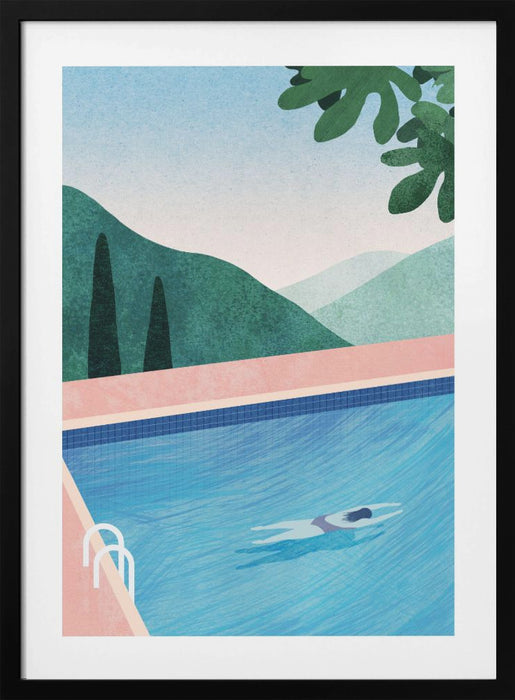 Swimming Pool ii Framed Art Modern Wall Decor