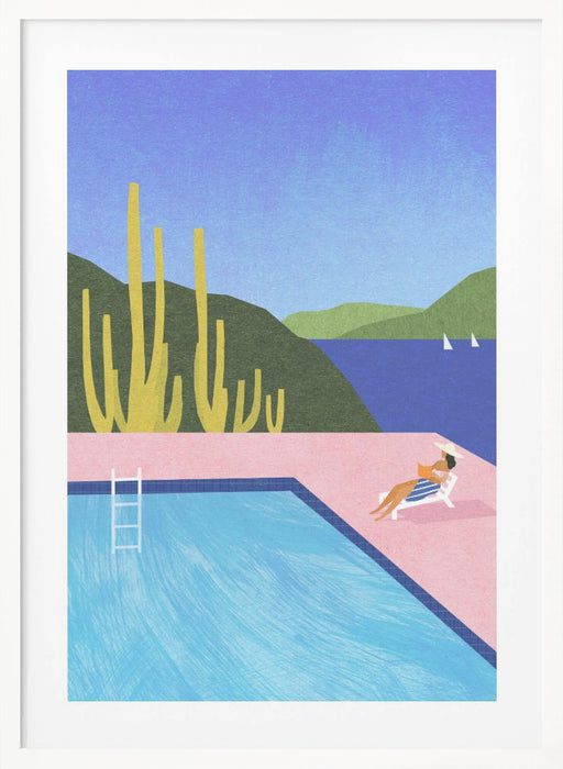 Swimming Pool Framed Art Modern Wall Decor