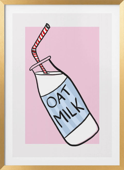 Oat Milk Framed Art Modern Wall Decor