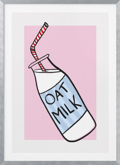 Oat Milk Framed Art Modern Wall Decor