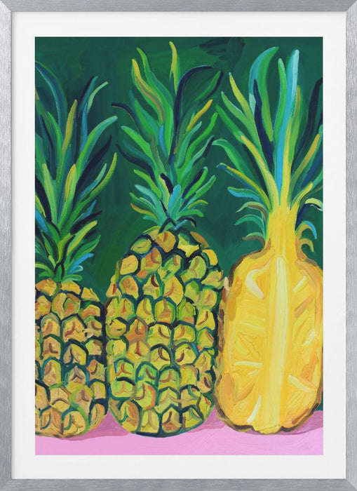 Pineapples Framed Art Modern Wall Decor