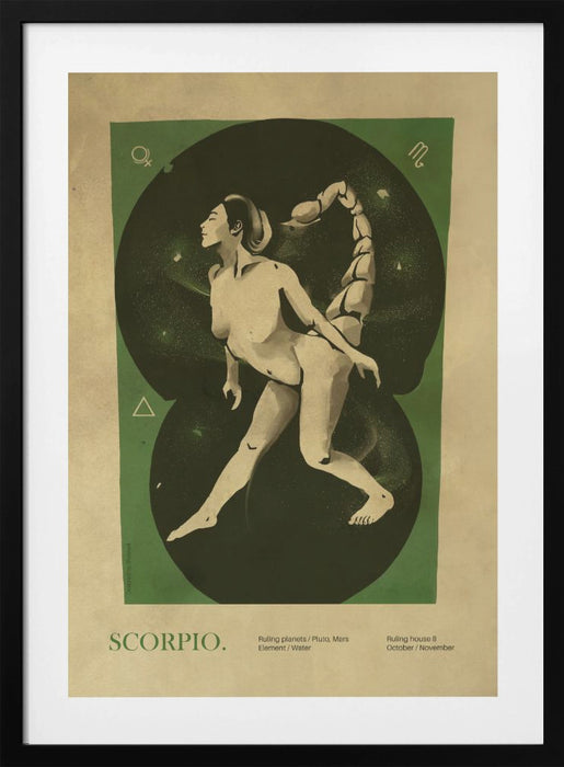 Scorpio print Framed Art Modern Wall Decor