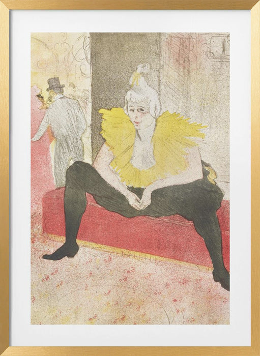 The Seated Clowness (miss Cha U Kao) (1896) Framed Art Modern Wall Decor
