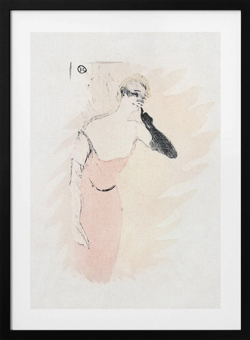Yvette Guilbert In columbine a Pierrot (1894) Framed Art Modern Wall Decor