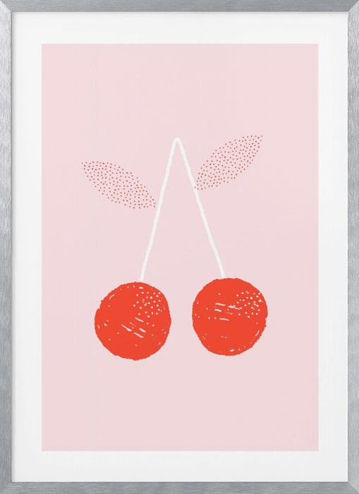 Cherries Framed Art Modern Wall Decor