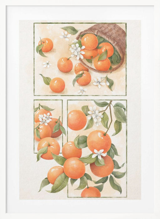 Orange Blossom Framed Art Modern Wall Decor