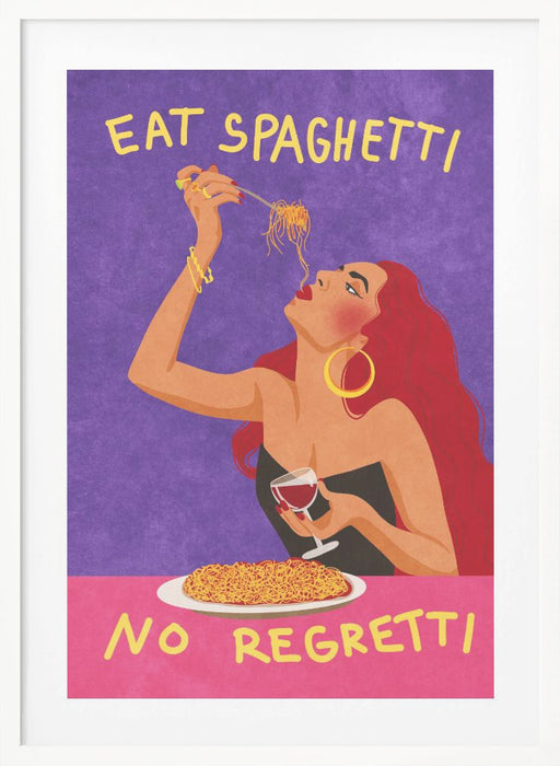 Eat spaghetti no regretti Framed Art Modern Wall Decor