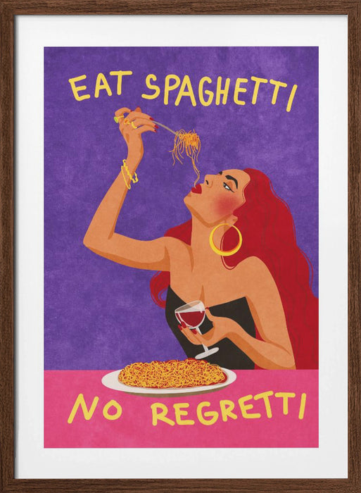 Eat spaghetti no regretti Framed Art Modern Wall Decor