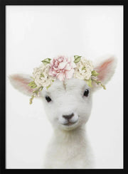 Floral Baby Sheep Framed Art Lola Peacock | Home or Office Art