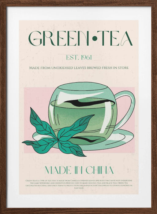 Green Tea  Framed Art Modern Wall Decor